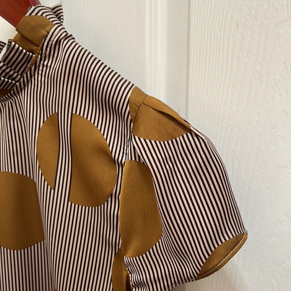 ASOS River Island pleated mock neck cap sleeve top sz6 - Picture 11 of 12